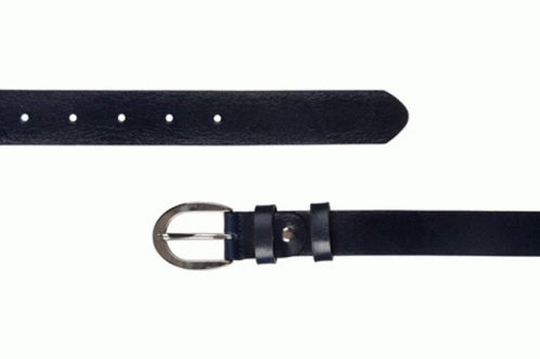 Brown Leather Belt With Silver Buckle