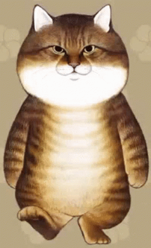 Brown Stripes Cat Walking GIF