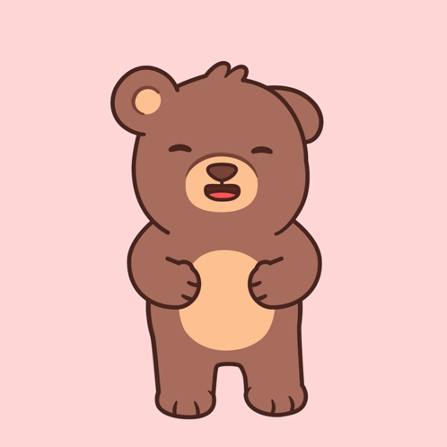 Brown Teddy Bear Arms Outstretched Pink Background