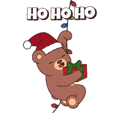 Brown Teddy Bear Holding Gift