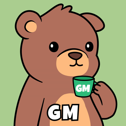 Brown Teddy Bear Holding GM Mug