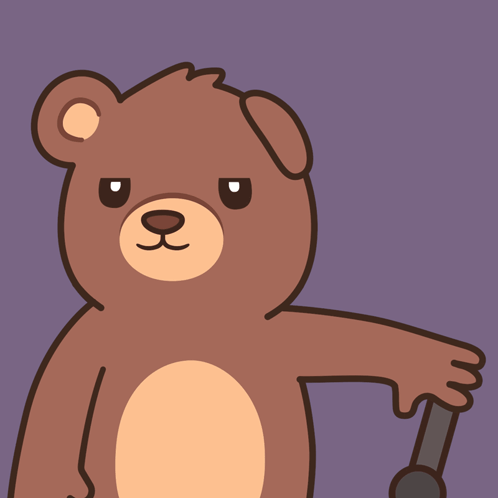 Brown Teddy Bear Holding Microphone