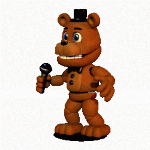 Brown Teddy Bear Holding Microphone
