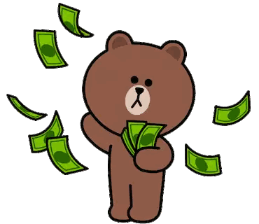 Brown Teddy Bear Holding Money