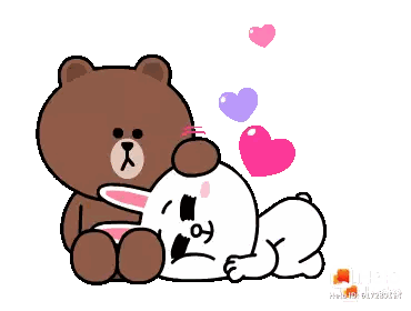 Brown Teddy Bear Hugging White Rabbit