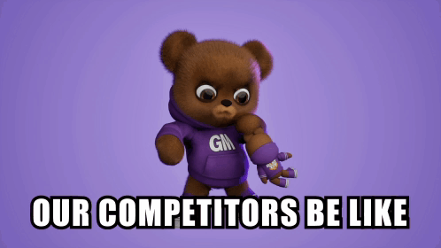 Brown Teddy Bear In Purple Sweatshirt GIF