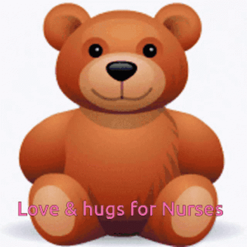 Brown Teddy Bear Love and Hugs for Nurses
