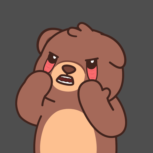 Brown Teddy Bear Making Face