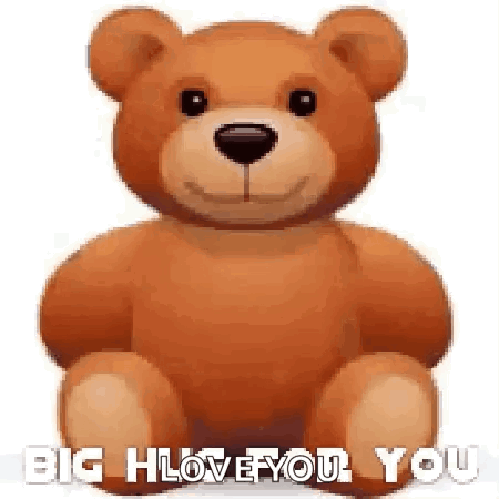 Brown Teddy Bear Saying Big Love You