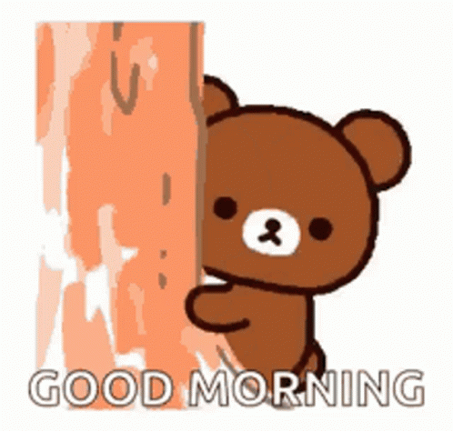 Brown Teddy Bear Saying Good Morning