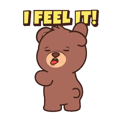 Brown Teddy Bear Saying I Feel It