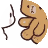 Brown Teddy Bear Sitting in Circle