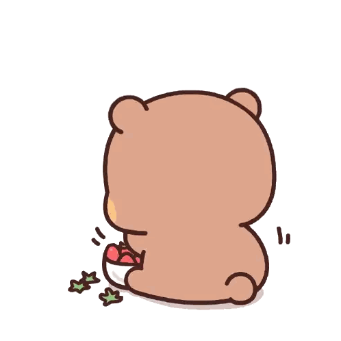 Brown Teddy Bear Sitting with Bowl of Food