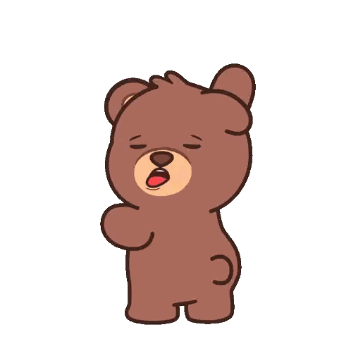 Brown Teddy Bear Standing with Eyes Closed
