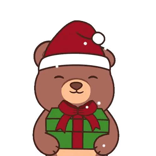 Brown Teddy Bear with Green Gift Box