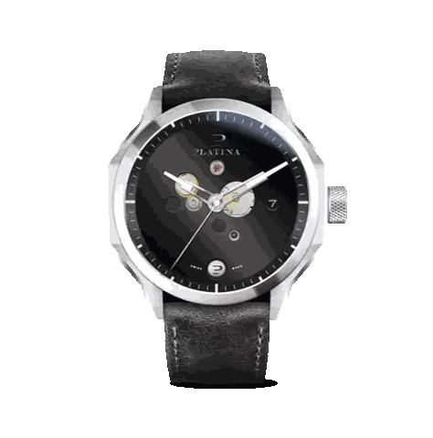 Brown Watch Shows Almost 5:00