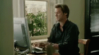 Bruce Almighty Almost Break The Keyboard GIF