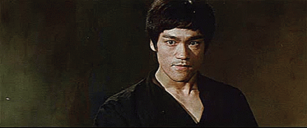Bruce Lee Funny Gag Face GIF 