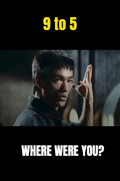 Bruce Lee Gesturing 9 to 5 Where Were You