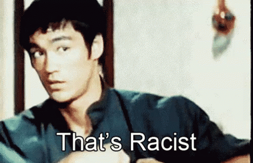 Bruce Lee Thats Racist GIF