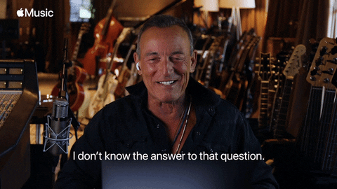Bruce Springsteen Dont Know The Answer GIF
