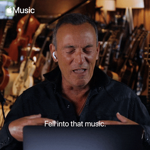 Bruce Springsteen Fell Into That Music GIF