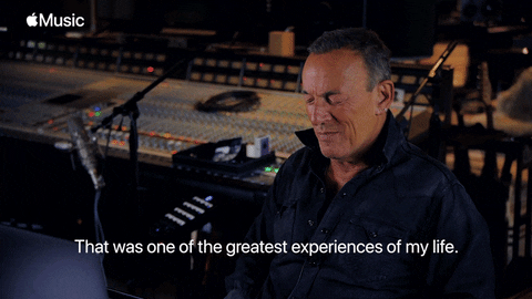 Bruce Springsteen Greatest Experiences Of My Life GIF