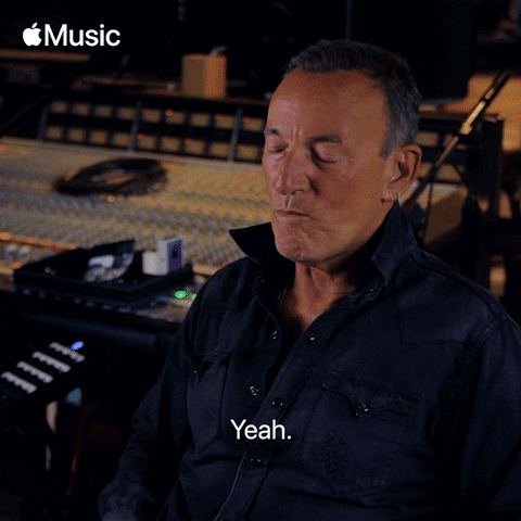 Bruce Springsteen Nodding Yeah GIF