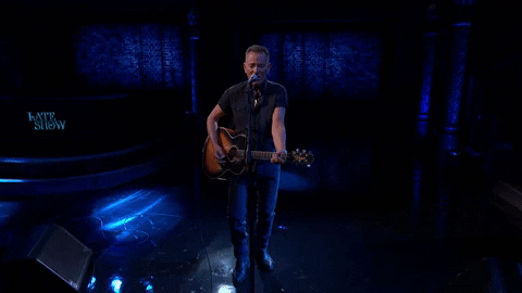 Bruce Springsteen On Late Show With Stephen Colbert GIF