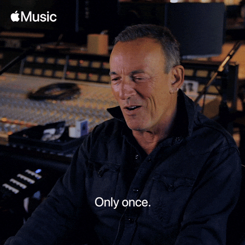 Bruce Springsteen Only Once GIF