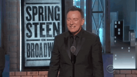 Bruce Springsteen Slightly Bowing GIF