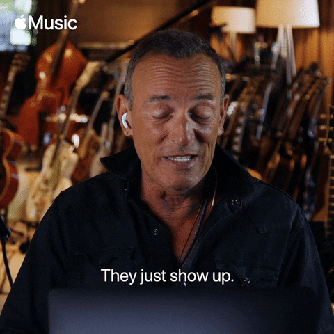 Bruce Springsteen They Just Show Up GIF