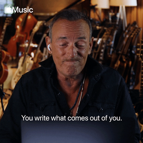 Bruce Springsteen Write What Comes Out GIF