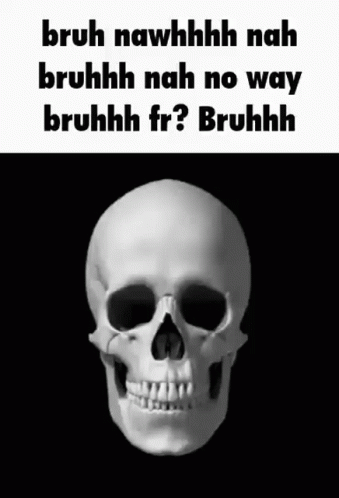 Bruh Skull Meme GIF