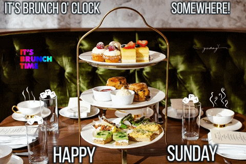 Brunch O'Clock Sign Happy Sunday