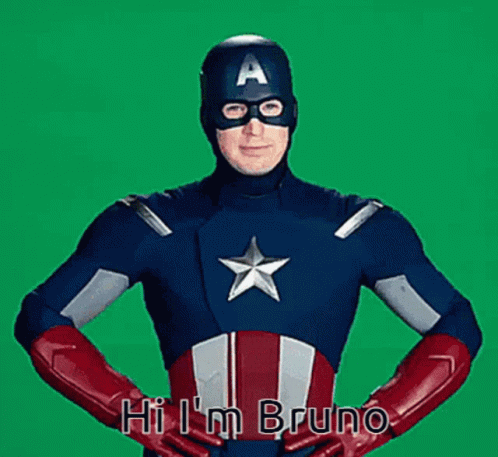 Hi I'm Bruno Captain America GIF