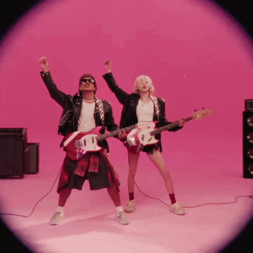 Bruno Mars And Rose Apt Guitar Vibe GIF