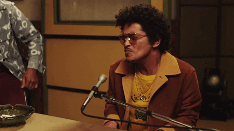 Bruno Mars Playing Piano GIF