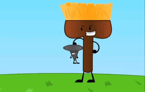Brush Holding Hammer Smiling
