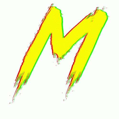 Brushed Writing M Yellow GIF