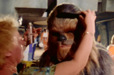 Brushing Chewbacca Hair Star Wars GIF