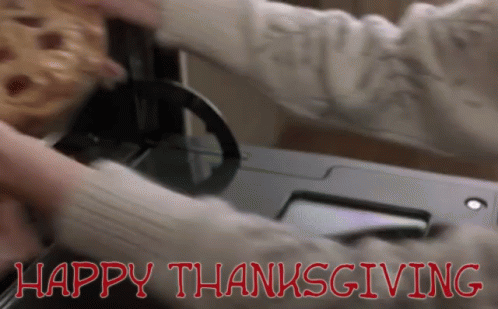 Brushing Chicken Animated Happy Thanksgiving GIF