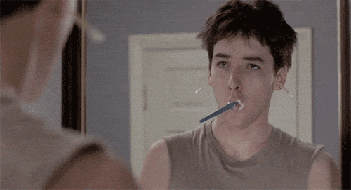 Brushing Teeth Better Off Dead Movie John Cusack GIF