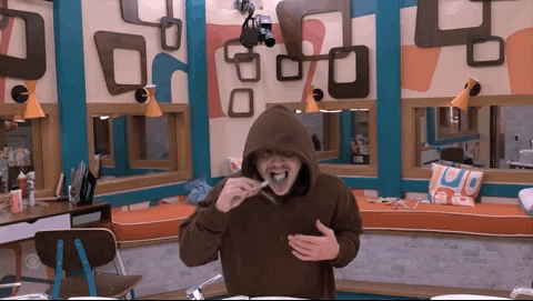 Brushing Teeth Dental Care Brown Hoodie GIF