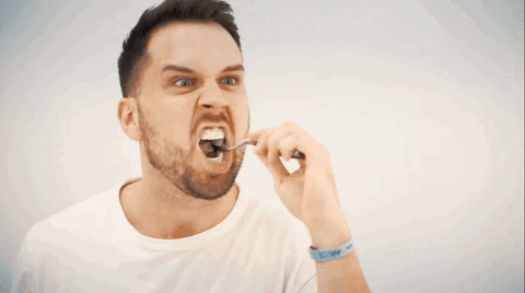 Brushing Teeth Energetic Hyped Man GIF