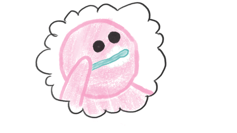 Brushing Teeth Pink Man Smooth Animation GIF