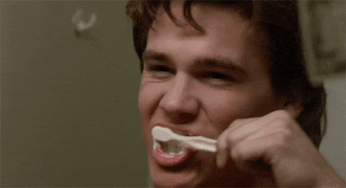 Brushing Teeth Young Josh Brolin Toothpaste GIF