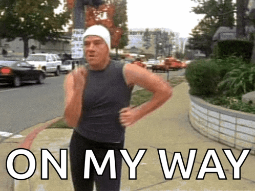 Bryan Cranston Power Walking On My Way GIF