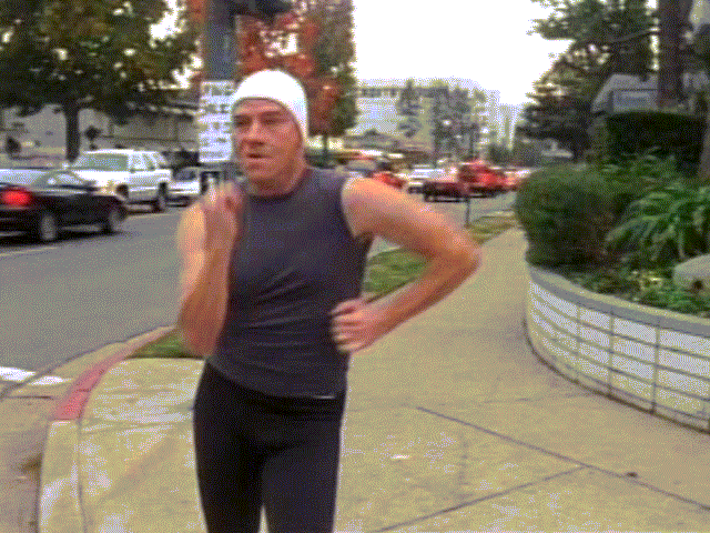 Bryan Cranston Walking Fast Feeling Alive GIF