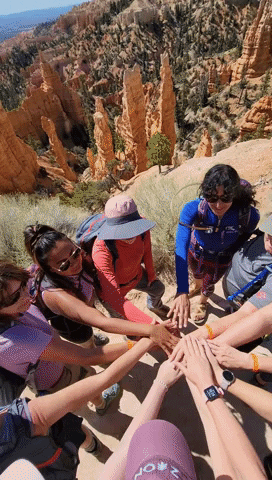 Bryce Canyon Hiking Working Together GIF